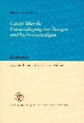 Gesetz über die Entschädigung von Zeugen und Sachverständigen. Kommentar Law
