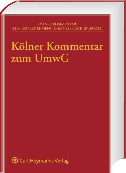 Kölner Kommentar zum Umwandlungsgesetz Law