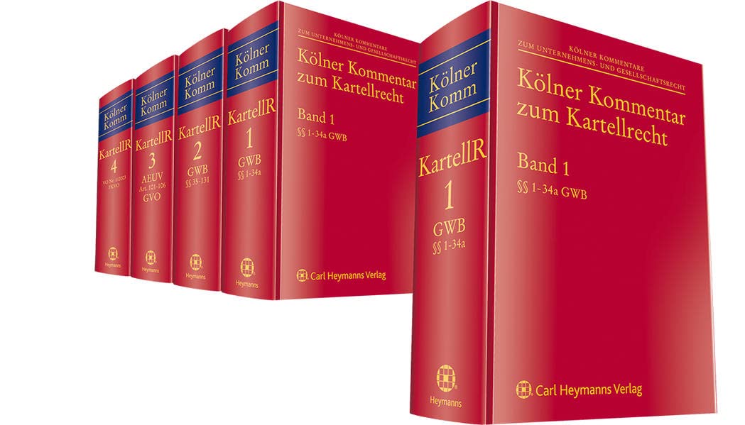 Kölner Kommentar zum Kartellrecht: Band 1: Deutsches Kartellrecht (§§ 1-34a GWB): Band 1: Deutsches Kartellrecht (§§ 1-95, 130, 131 GWB) Law