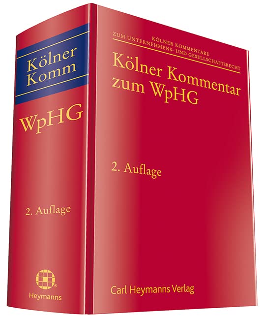 Kölner Kommentar zum WpHG (Kölner Kommentar zum Unternehmens- und Gesellschaftsrecht) Law