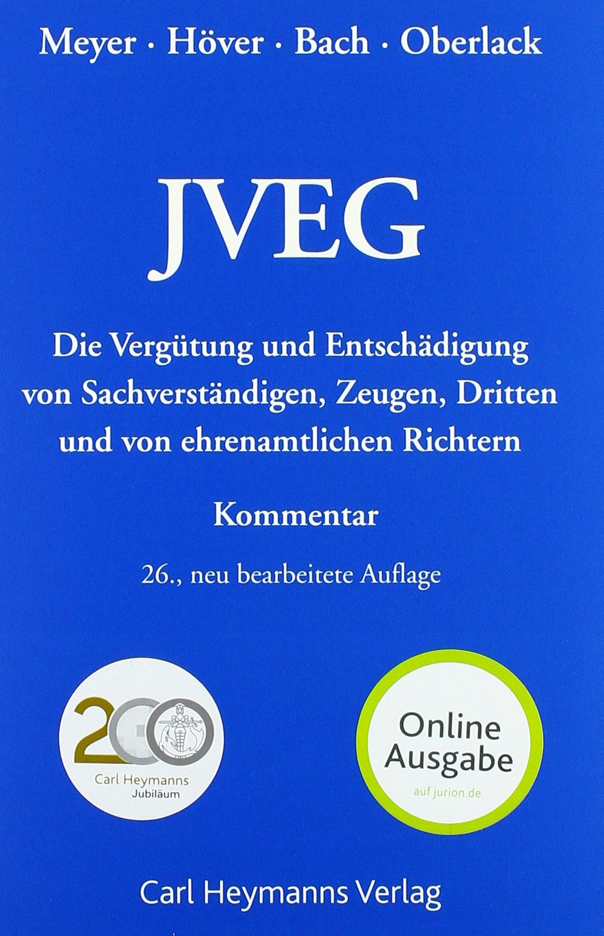 Vergütung und Entschädigung von Sachverständigen (JVEG) book