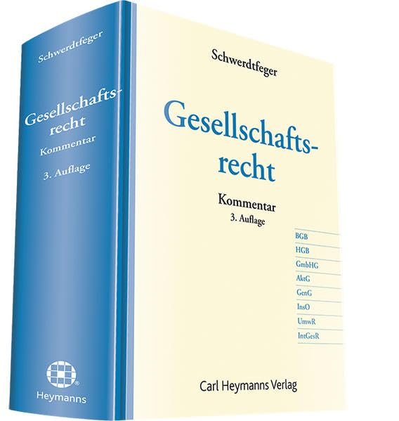 Product Image: Gesellschaftsrecht Kommentar