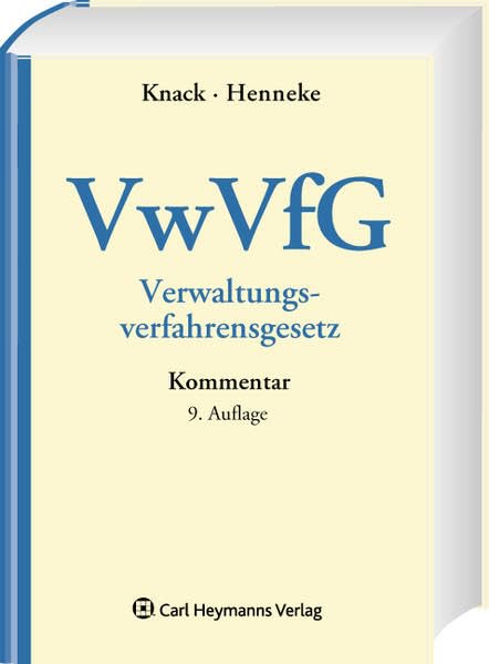 Verwaltungsverfahrensgesetz (VwVfG): Kommentar Law