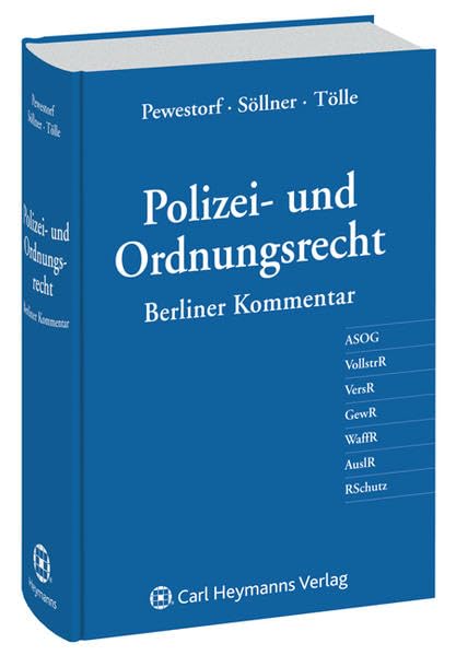 Polizei- und Ordnungsrecht: Berliner Kommentar Law