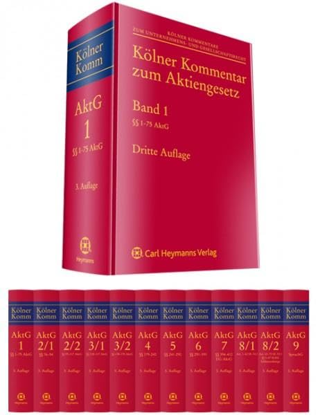 Kölner Kommentar zum Aktiengesetz book