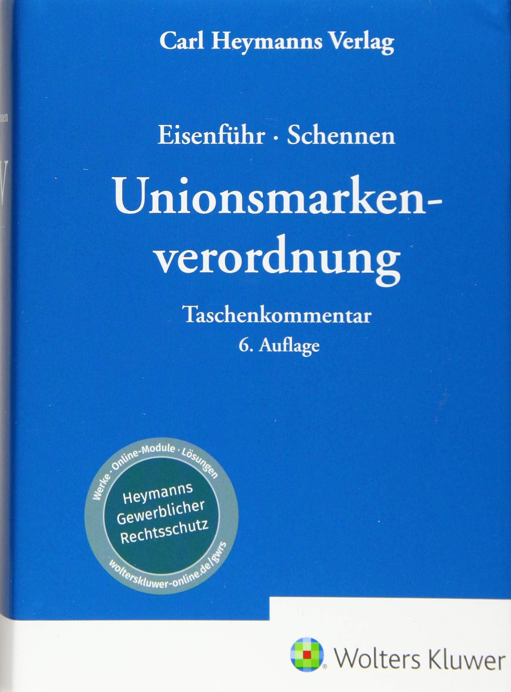 Unionsmarkenverordnung: Kommentar Law