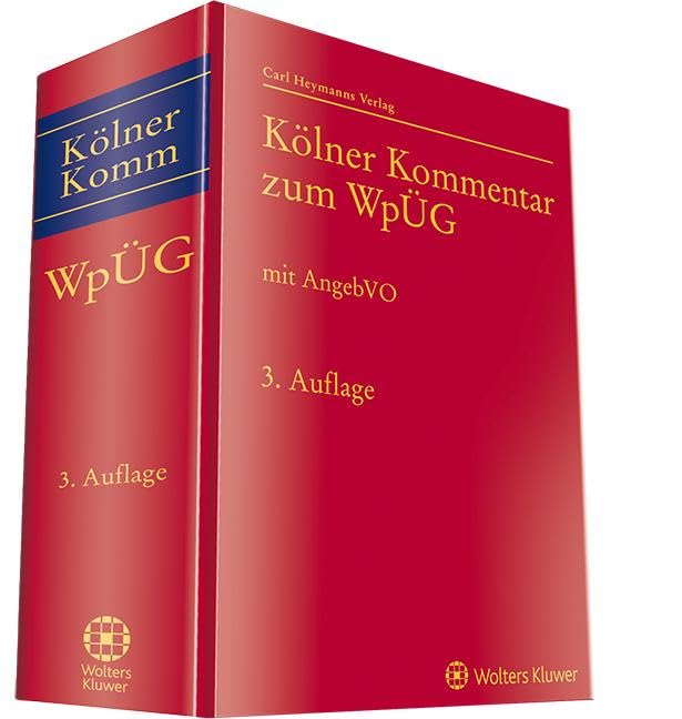 Kölner Kommentar zum Wertpapiererwerbs- und Übernahmegesetz: mit AngebVO Law