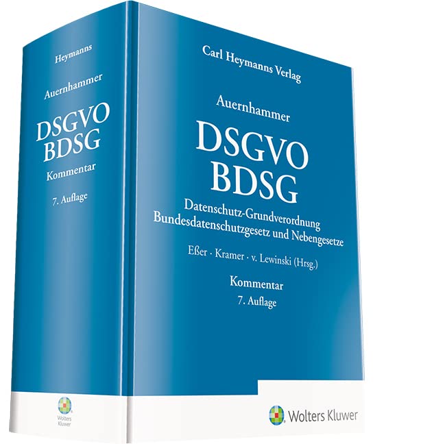 Auernhammer, DSGVO / BDSG - Kommentar: Datenschutz-Grundverordnung book