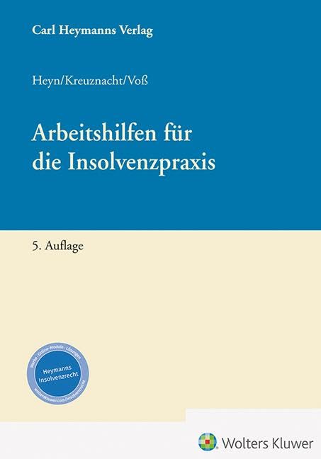 Arbeitshilfen für die Insolvenzpraxis Law