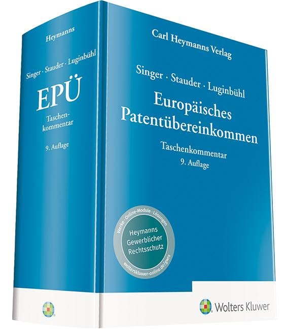 Singer / Stauder / Luginbühl, Europäisches Patentübereinkommen - Kommentar Law