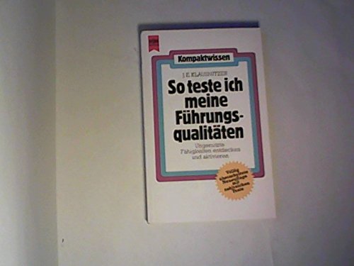 So teste ich meine Führungsqualitäten. Contemporary literature