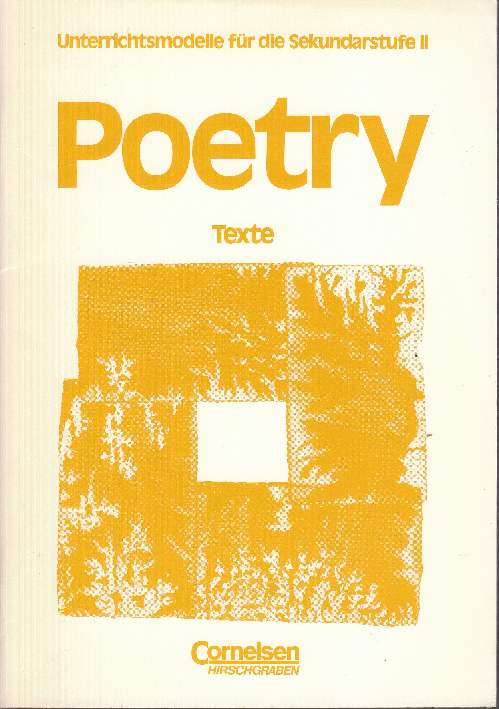 Poetry - Problems of Material, Form and Intention. Textsammlung Books