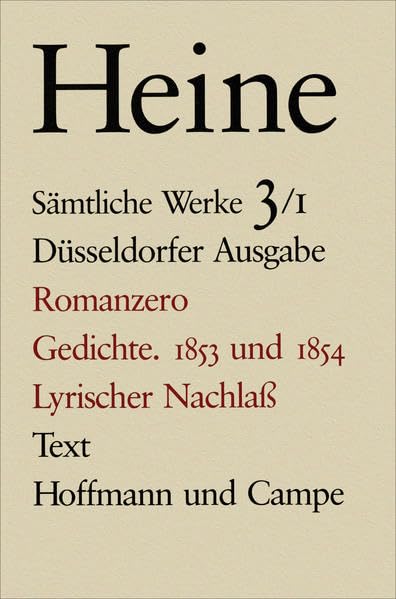 Romanzero, Gedichte, 1853 und 1854, Lyrischer Nachlaá, Text book