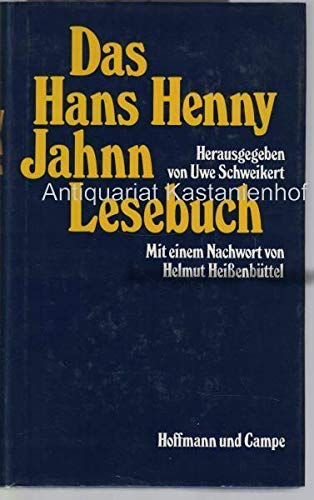 Das Hans Henny Jahnn Lesebuch: Nachw. v. Helmut Heißenbüttel Fiction