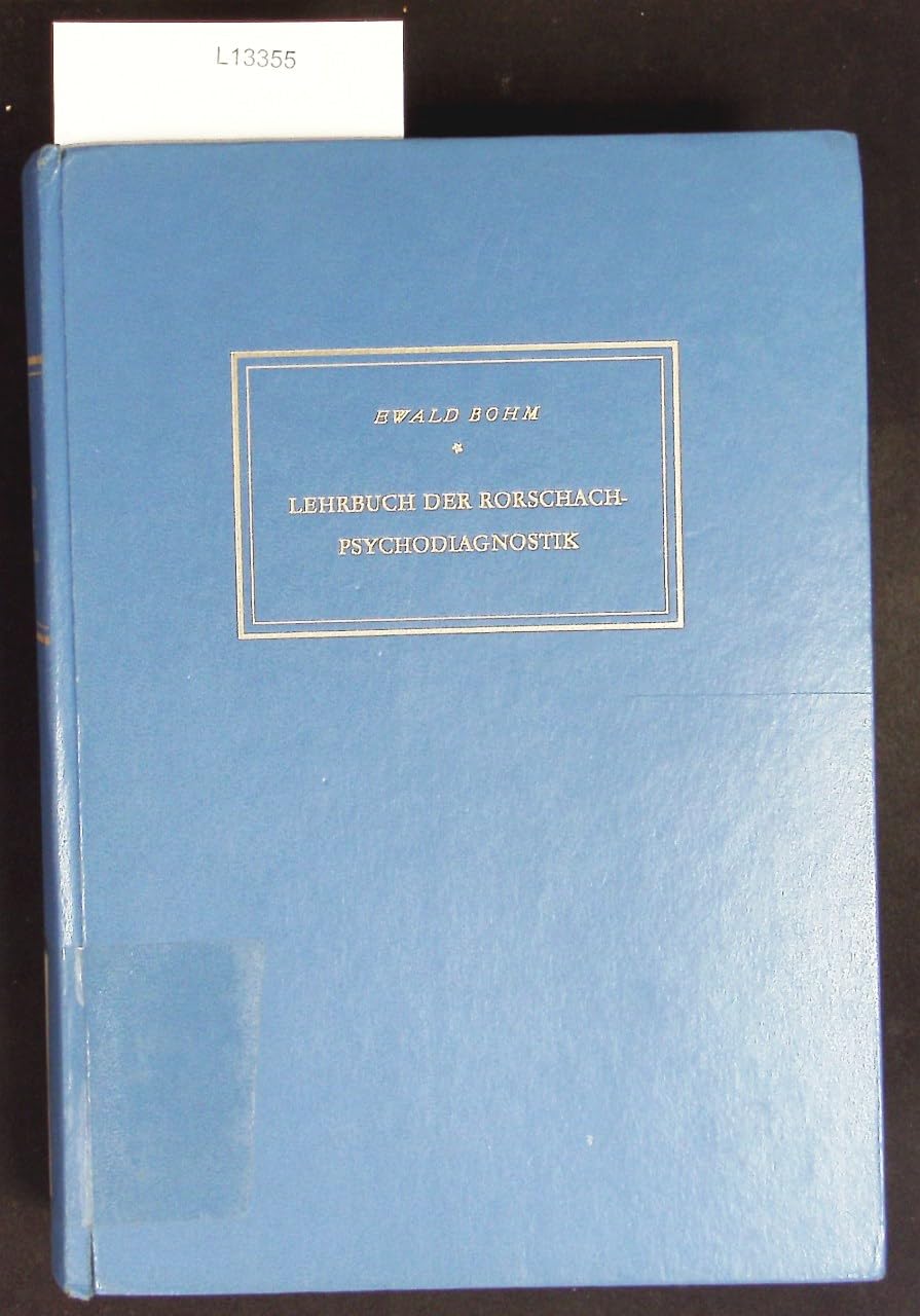 Lehrbuch der Rorschach-Psychodiagnostik. Für Psychologen, Ärzte und Pädagogen. Mit 10 Hilfstabellen für die Lokalisierung in Mappe. book