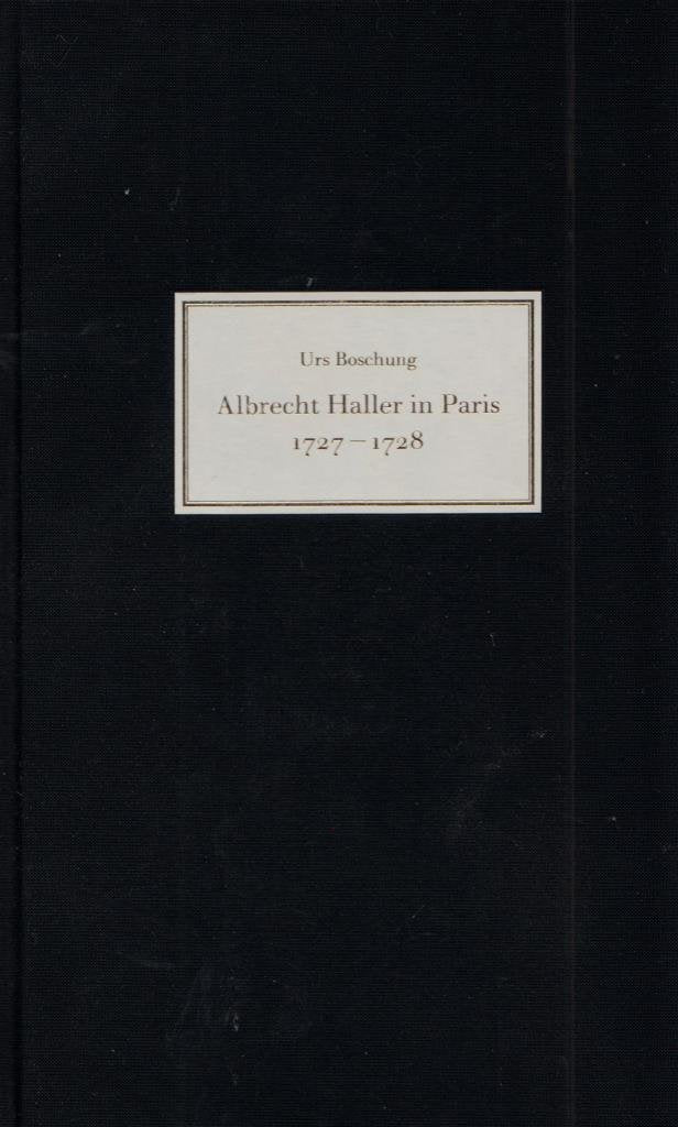 Albrecht Haller in Paris - 1727-1728 Books