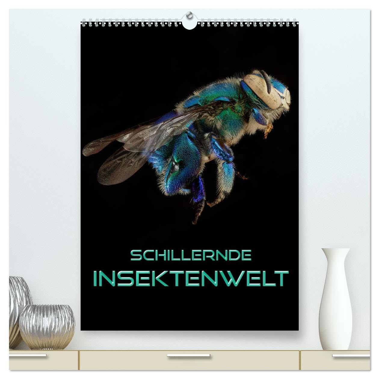 Schillernde Insektenwelt (hochwertiger Premium Wandkalender 2025 DIN A2 hoch), Kunstdruck in Hochglanz: Faszinierende Nahaufnahmen verschiedener ... zu schwarzem Hintergrund (CALVENDO Tiere) Film, Art & Culture