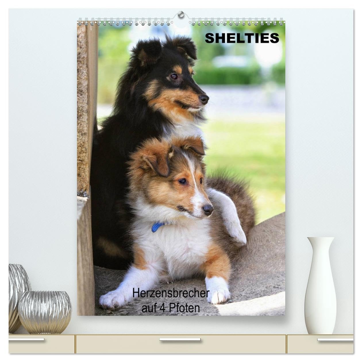 SHELTIES Herzensbrecher auf 4 Pfoten (hochwertiger Premium Wandkalender 2025 DIN A2 hoch), Kunstdruck in Hochglanz: Mit ihrem fröhlichen Wesen ... eines Hundefreundes im Nu. (CALVENDO Tiere) Living & Furnishing