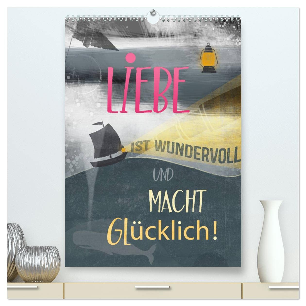 Liebe macht glücklich (hochwertiger Premium Wandkalender 2025 DIN A2 hoch), Kunstdruck in Hochglanz: Romantisches Organisieren, dieser Kalender macht´s möglich! (CALVENDO Kunst) Social Sciences