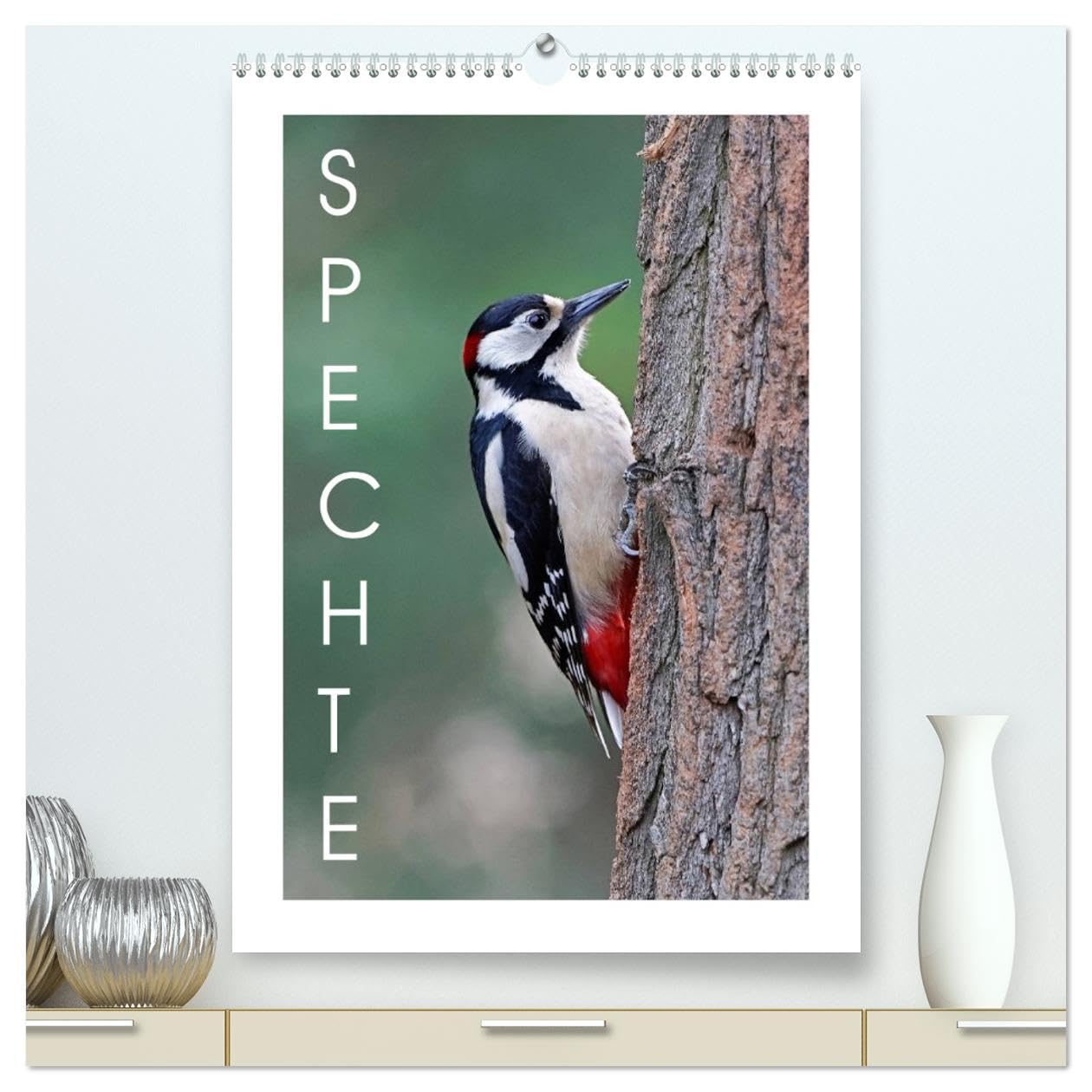 Spechte (hochwertiger Premium Wandkalender 2025 DIN A2 hoch), Kunstdruck in Hochglanz: Faszinierende Nahaufnahmen europäischer Spechte (CALVENDO Tiere) Living & Furnishing