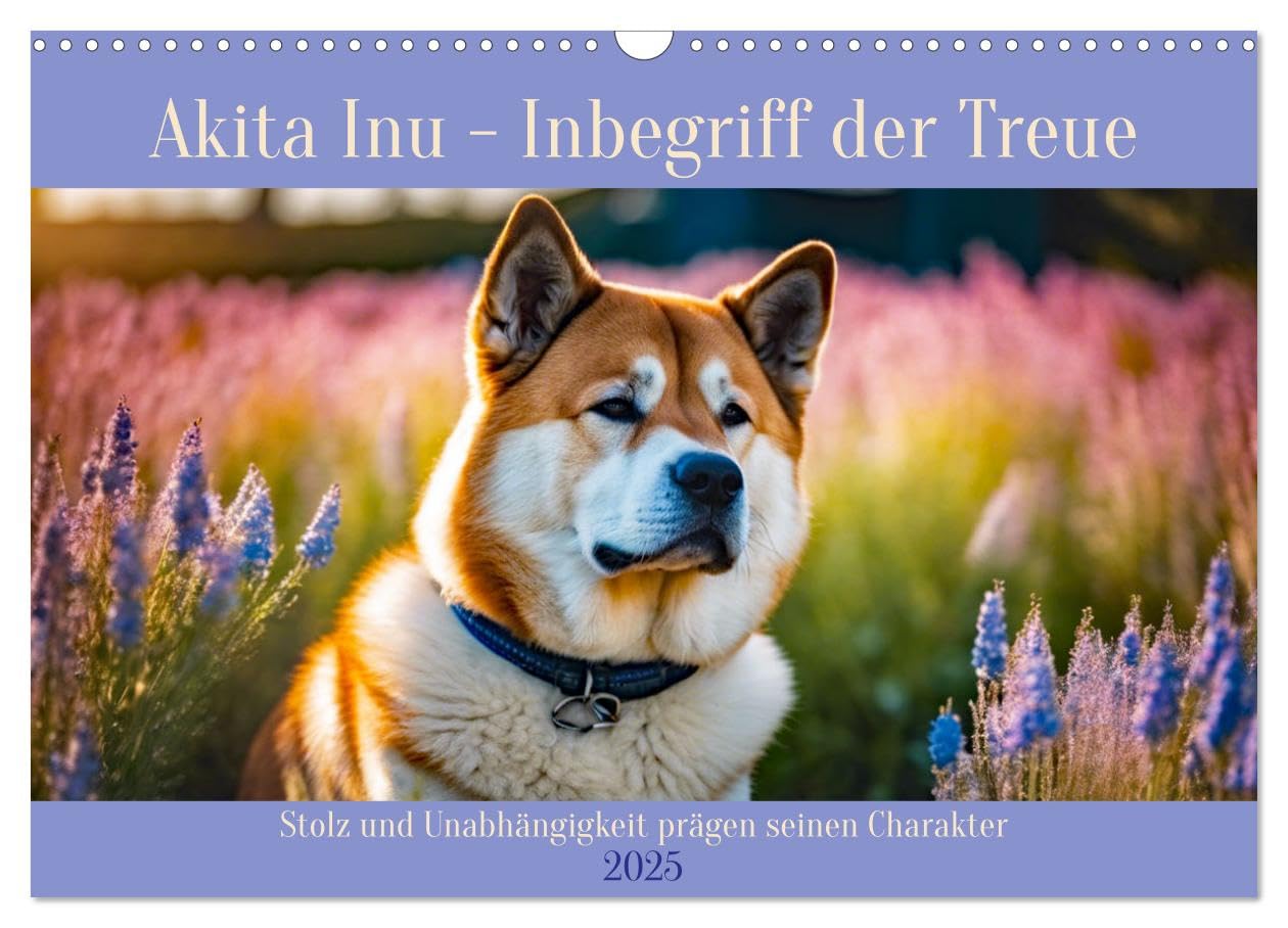 Akita Inu - Inbegriff der Treue (Wandkalender 2025 DIN A3 quer), CALVENDO Monatskalender: Stolz und Unabhängigkeit prägen seinen Charakter (CALVENDO Tiere) Natural Sciences