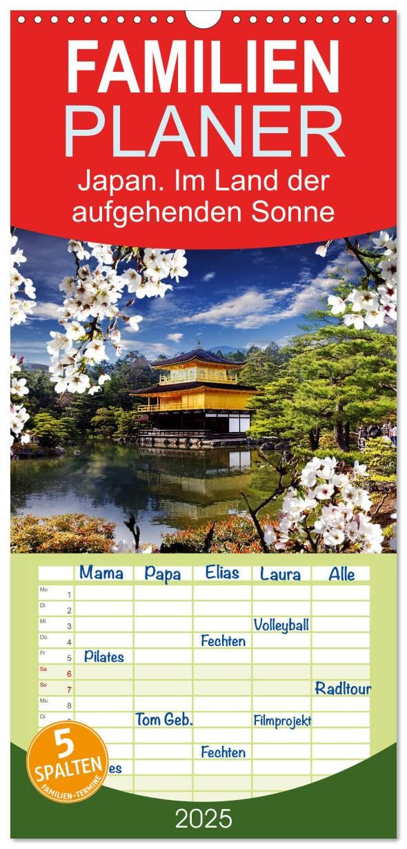 Familienplaner 2025 - Japan. Im Land der aufgehenden Sonne mit 5 Spalten (Wandkalender, 21 cm x 45 cm), CALVENDO: Pulsierendes Leben inmitten von Tradition und Moderne (CALVENDO Orte) Living & Furnishing