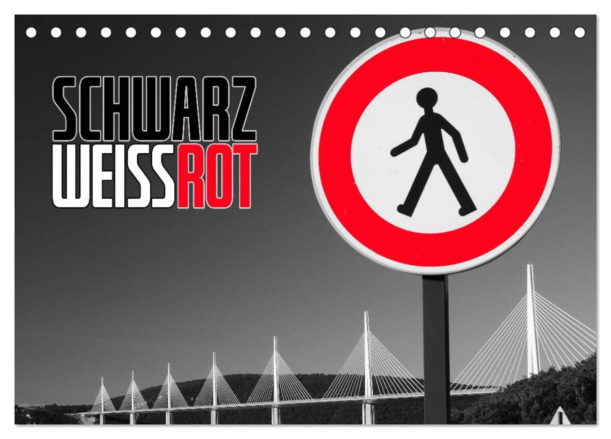 Schwarz - Weiß - Rot (Tischkalender 2025 DIN A5 quer), CALVENDO Monatskalender: Schwarzweiß-Fotografien in einem roten Akzent (CALVENDO Kunst) Photography