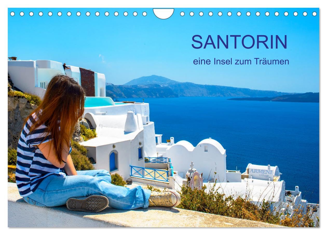 Santorin - eine Insel zum Träumen (Wandkalender 2025 DIN A4 quer), CALVENDO Monatskalender: Santorin - die schönste griechische Insel lädt Sie ein (CALVENDO Orte) Leisure, Home & Garden