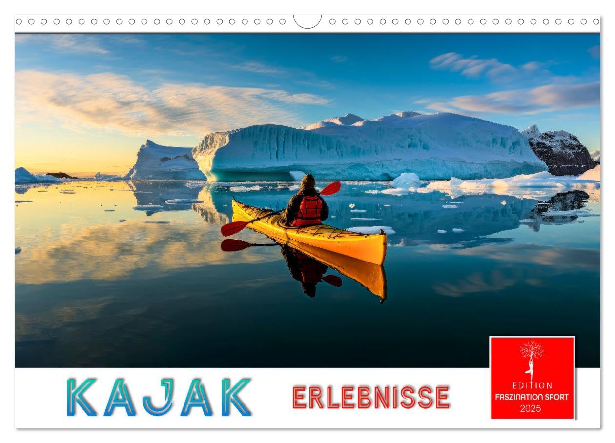 Kajak Erlebnisse (Wandkalender 2025 DIN A3 quer), CALVENDO Monatskalender: Ein Mix aus friedlichen Routen und wilden Fahrten. (CALVENDO Sport) Contemporary literature Books