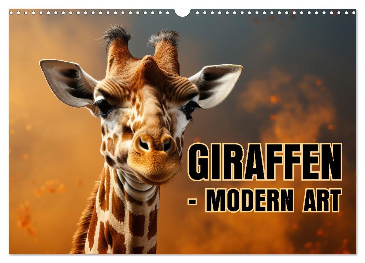 GIRAFFEN - Modern Art (Wandkalender 2025 DIN A3 quer), CALVENDO Monatskalender: Jeden Monat eine neue Perspektive (CALVENDO Tiere) Natural Sciences