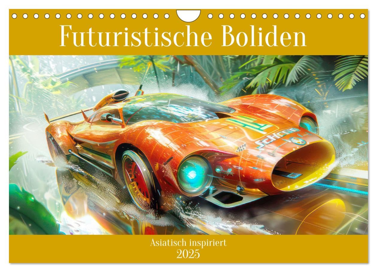Futuristische Boliden - Asiatisch inspiriert (Wandkalender 2025 DIN A4 quer), CALVENDO Monatskalender Leisure, Home & Garden