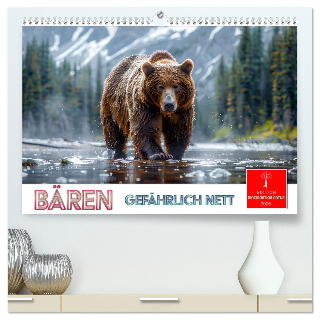 Bären - gefährlich nett (hochwertiger Premium Wandkalender 2025 DIN A2 quer), Kunstdruck in Hochglanz: Das größte Landraubtier Europas in seiner Lebenswelt (CALVENDO Tiere) Living & Furnishing