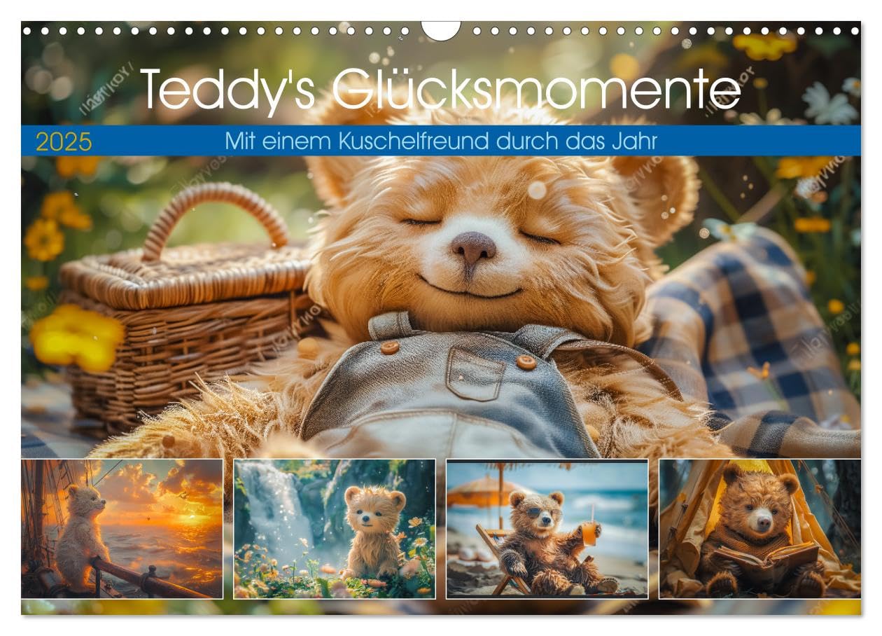 Abenteuer eines Taddybären (Wandkalender 2025 DIN A3 quer), CALVENDO Monatskalender: Abenteuer eines Taddybären ist ein bezaubernder Kalender, der ... mutigen Bären Taddy erfreut. (CALVENDO Spass) Film, Art & Culture