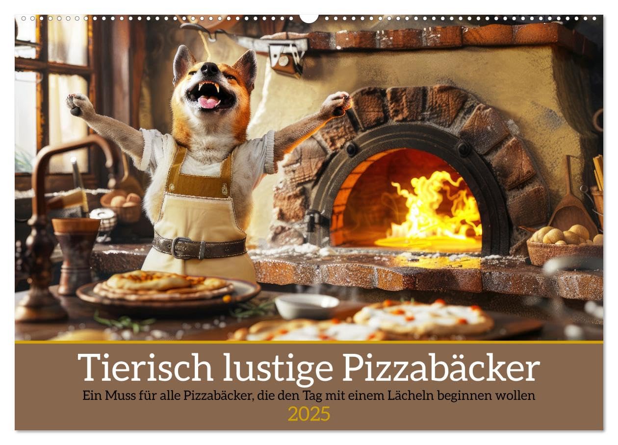 Tierisch lustige Pizzabäcker (Wandkalender 2025 DIN A2 quer), CALVENDO Monatskalender: Ein Muss für alle Pizzabäcker, die den Tag mit einem Lächeln beginnen wollen (CALVENDO Lifestyle) Business, Finance & Career