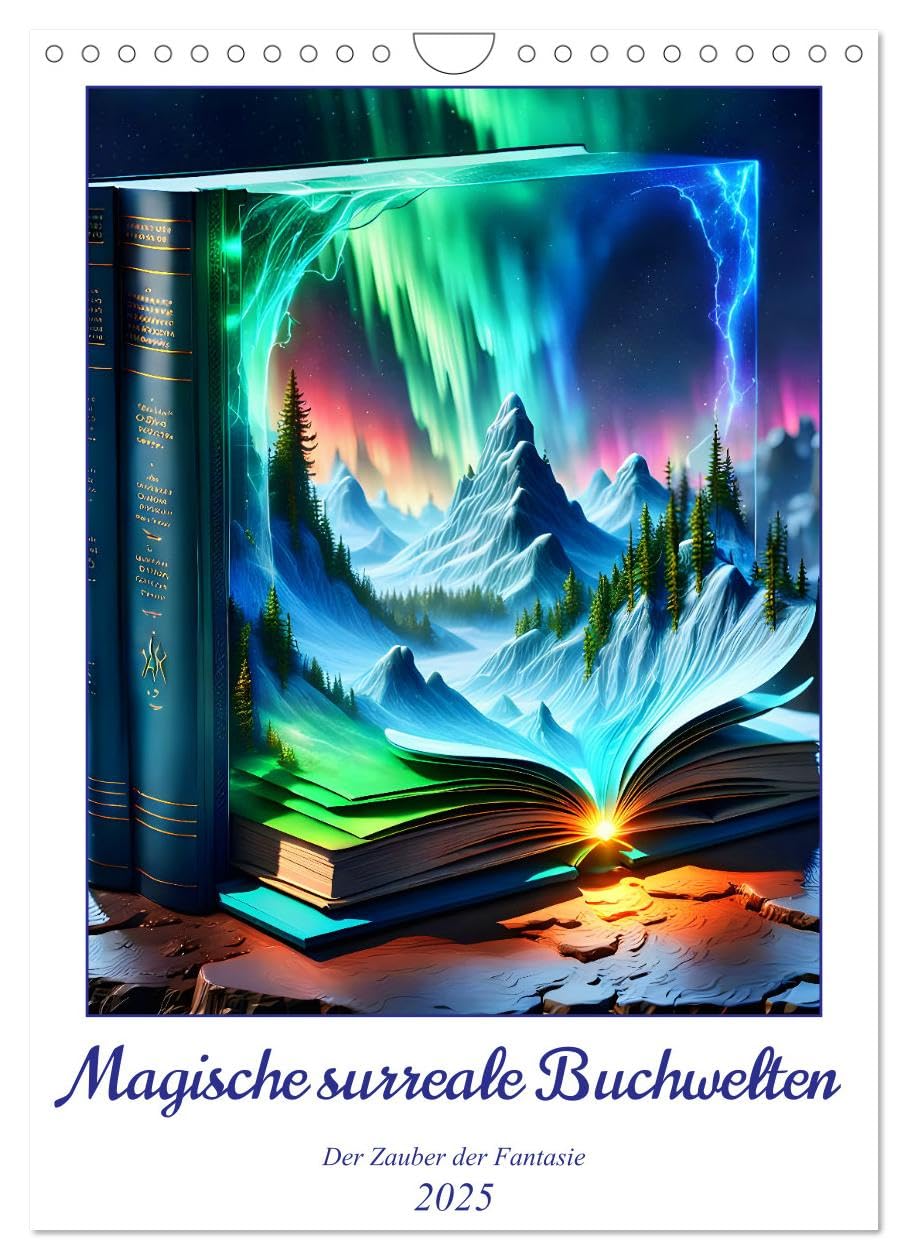 Magische surreale Buchwelten (Wandkalender 2025 DIN A4 hoch), CALVENDO Monatskalender: Tauchen Sie ein in die faszinierende Welt der Literatur, in der ... Reise mitnehmen. (CALVENDO Kunst) Film, Art & Culture