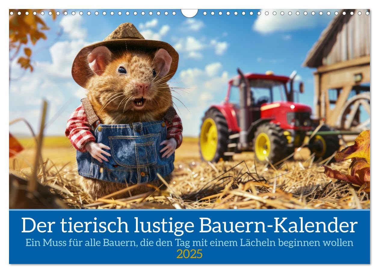 Der tierisch lustige Bauern-Kalender (Wandkalender 2025 DIN A3 quer), CALVENDO Monatskalender Film, Art & Culture