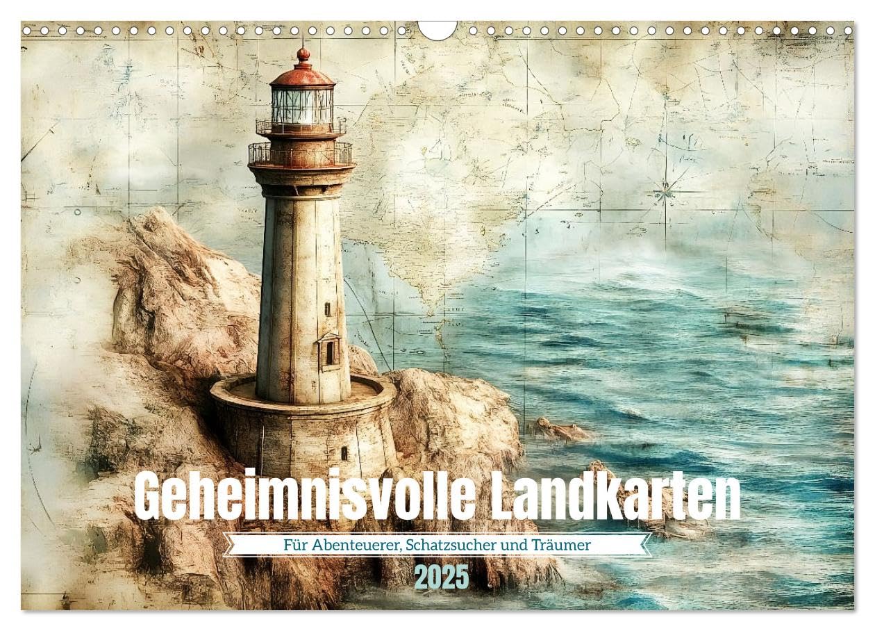 Geheimnisvolle Landkarten (Wandkalender 2025 DIN A3 quer), CALVENDO Monatskalender: Für Schatzsucher und Abenteurer (CALVENDO Wissenschaft) Leisure, Home & Garden