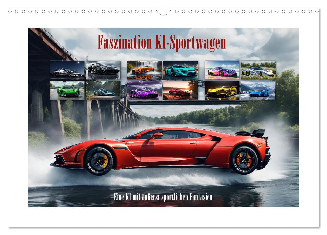 Faszination KI-Sportwagen (Wandkalender 2025 DIN A3 quer), CALVENDO Monatskalender: Eine KI mit äußerst sportlichen Fantasien (CALVENDO Mobilitaet) Leisure, Home & Garden