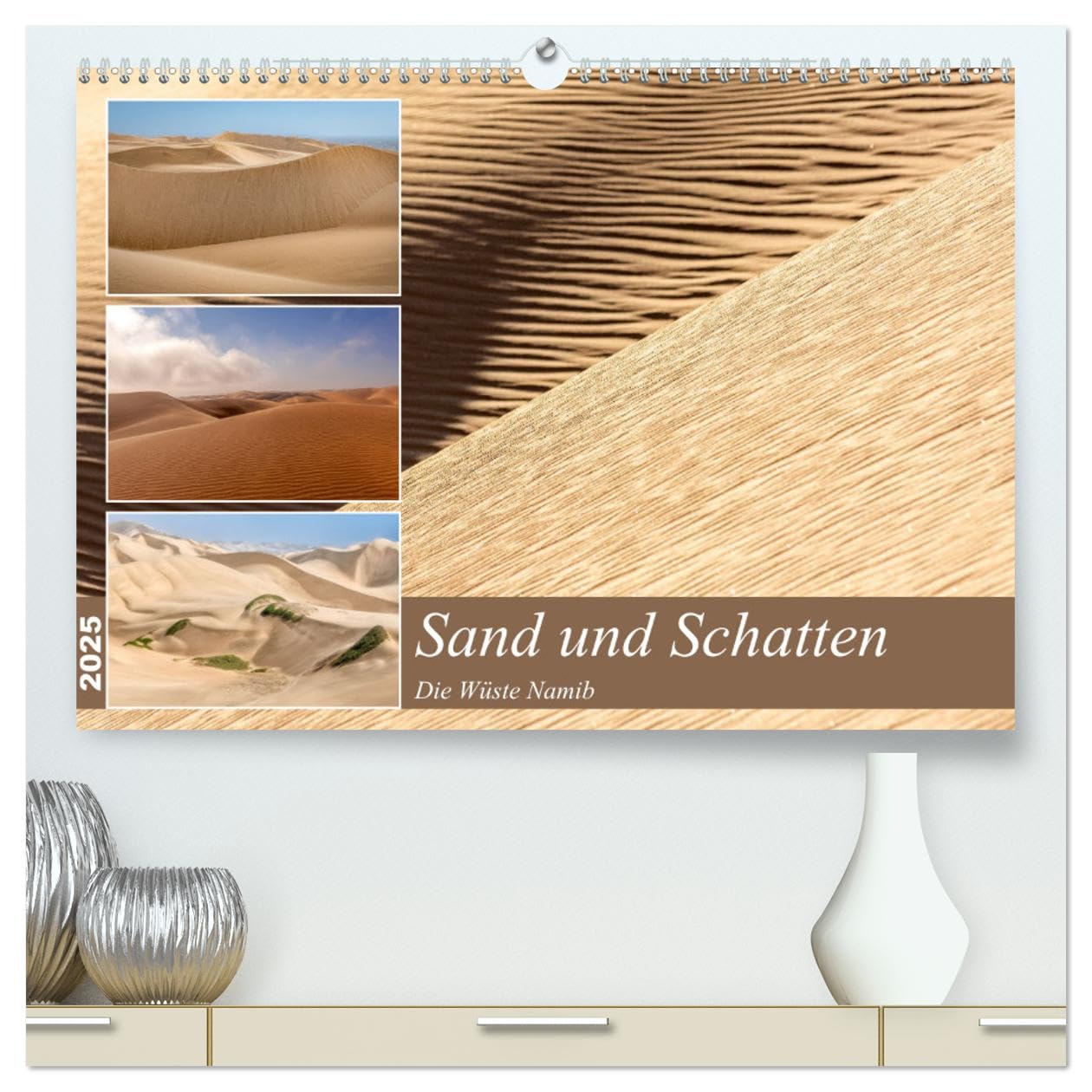Sand und Schatten (hochwertiger Premium Wandkalender 2025 DIN A2 quer), Kunstdruck in Hochglanz: Über die Magie der Wüste Namib (CALVENDO Natur) Leisure, Home & Garden