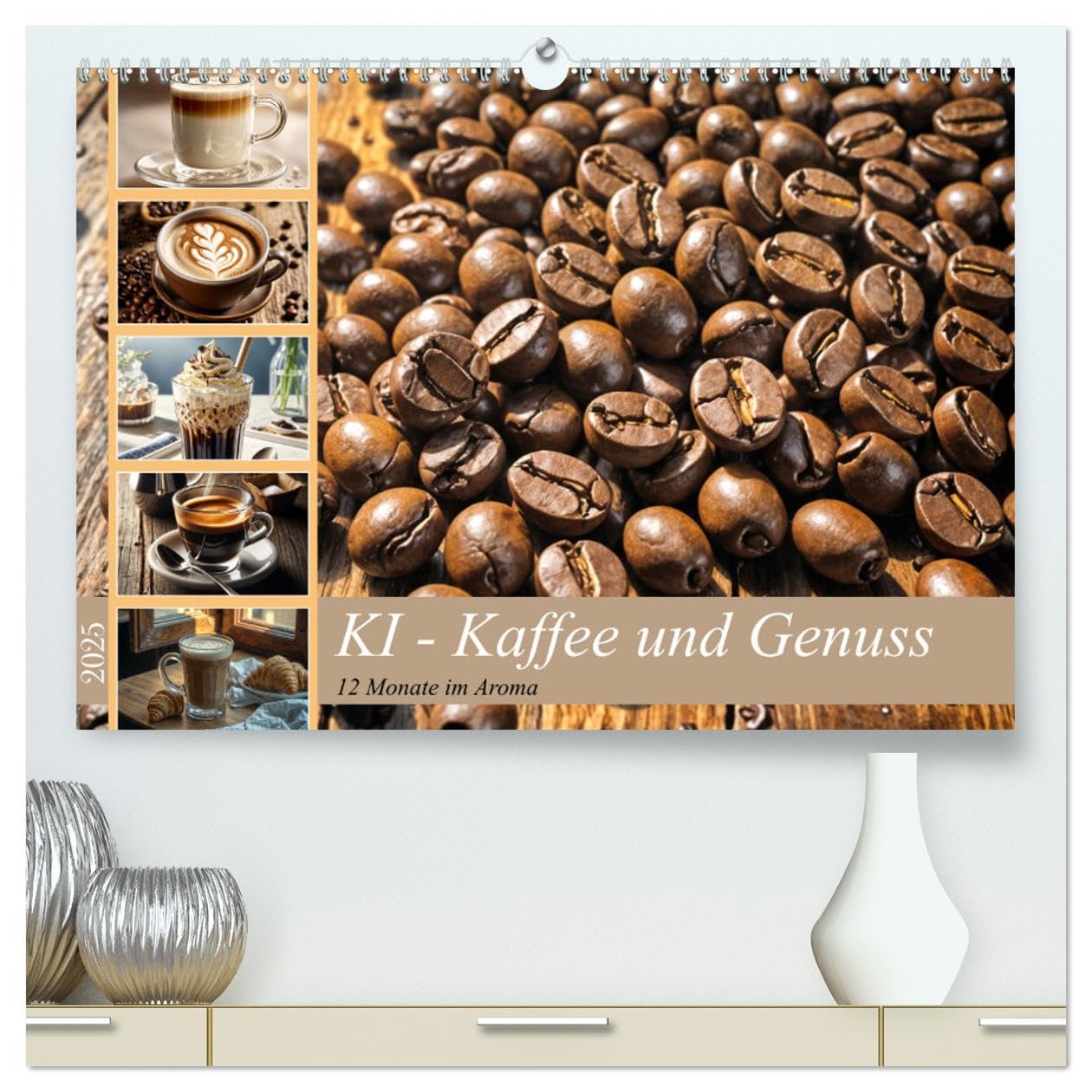 KI - Kaffee und Genuss 12 Monate im Aroma (hochwertiger Premium Wandkalender 2025 DIN A2 quer), Kunstdruck in Hochglanz: Inspirierende Einblicke in ... der Kaffeezubereitung (CALVENDO Lifestyle) Leisure, Home & Garden