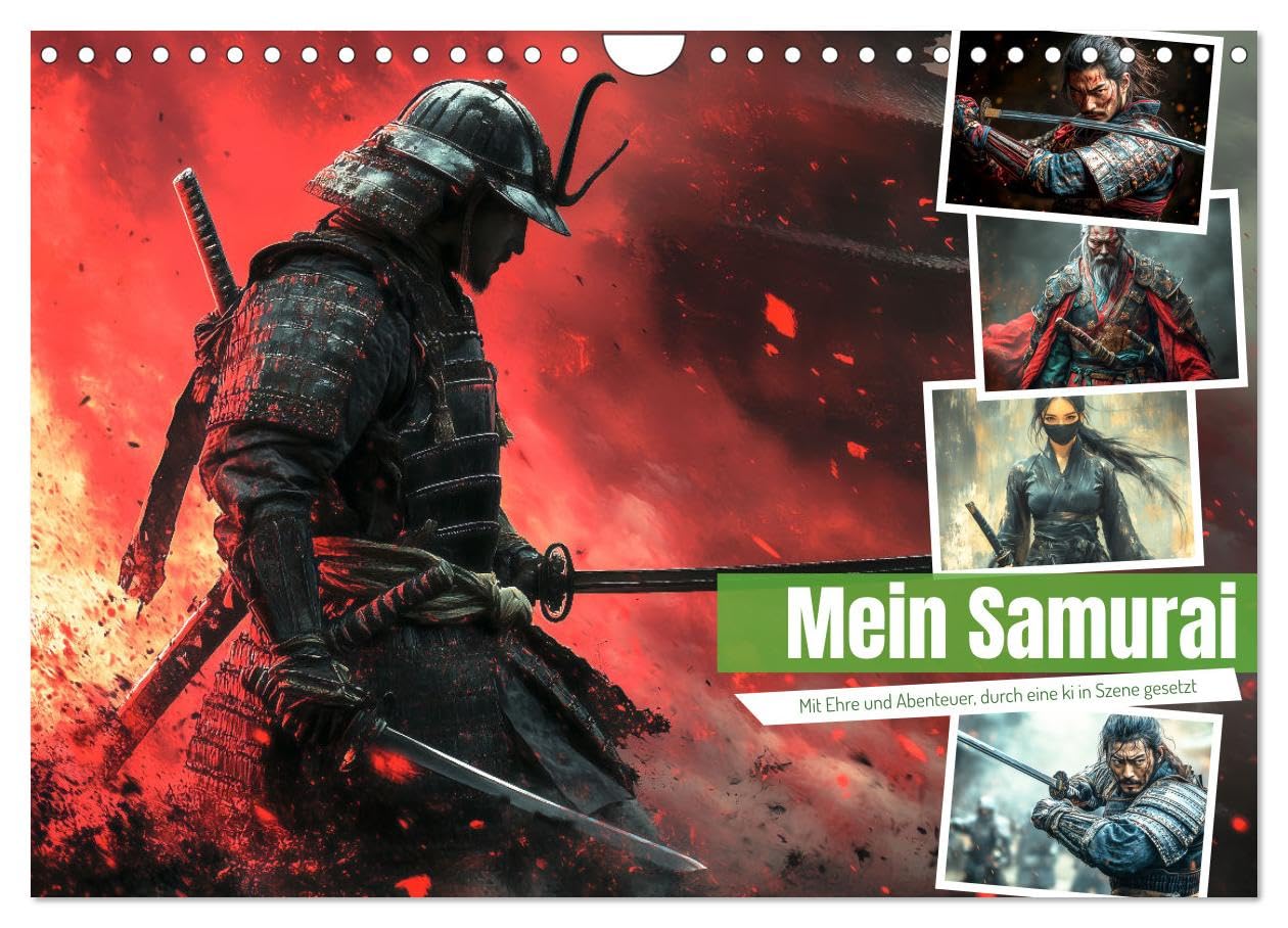 Mein Samurai (Wandkalender 2025 DIN A4 quer), CALVENDO Monatskalender: Erlebe die Weisheit, Ehre und Disziplin, die den Weg des Samurai prägen, und ... inspirieren. (CALVENDO Menschen) Arts & Music