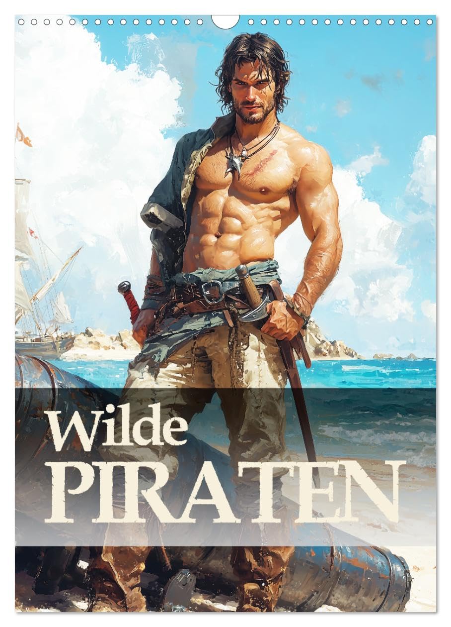 Wilde Piraten (Wandkalender 2025 DIN A3 hoch), CALVENDO Monatskalender: Verwegene Piraten: Abenteuer und wilde Leidenschaft auf hoher See (CALVENDO Menschen) Contemporary literature Books