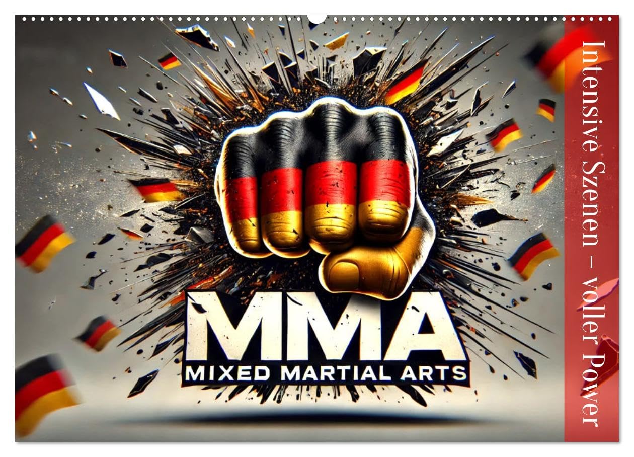 MMA Germany - Mixed Martial Arts Power (Wandkalender 2025 DIN A2 quer), CALVENDO Monatskalender: Kraftvolle und packende MMA-Action erleben. (CALVENDO Sport) Leisure & Fun