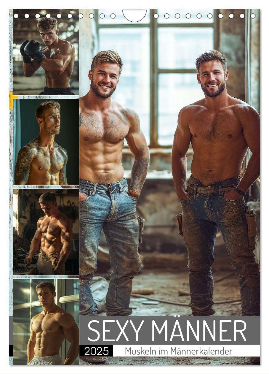 SEXY MÄNNER - Muskeln im Männerkalender (Wandkalender 2025 DIN A4 hoch), CALVENDO Monatskalender: Nackte, muskulöse Männer, ein erotischer Kalender ... Kraft und Männlichkeit (CALVENDO Erotik) Social Sciences