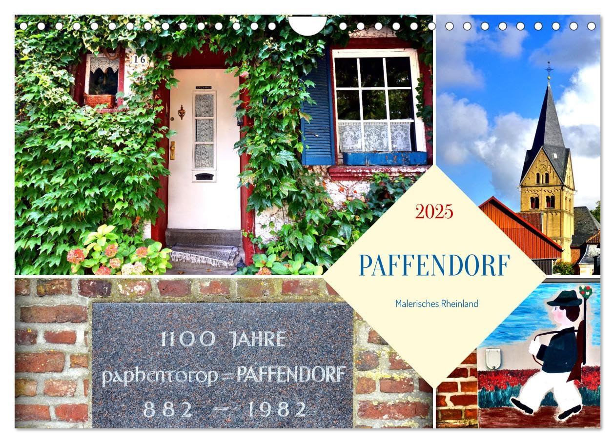 PAFFENDORF - Malerisches Rheinland (Wandkalender 2025 DIN A4 quer), CALVENDO Monatskalender: Sehenswürdigkeiten von Paffendorf (CALVENDO Orte) Calendars