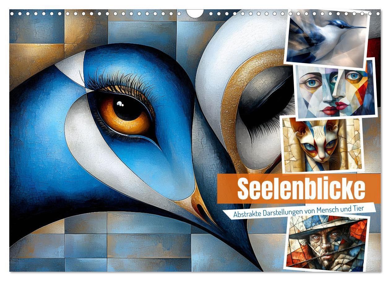 Seelenblicke (Wandkalender 2025 DIN A3 quer), CALVENDO Monatskalender: Diese Kollektion fängt die unsichtbare Verbindung zwischen Mensch und Tier in ... und tiefen Emotionen ein. (CALVENDO Kunst) Arts & Music