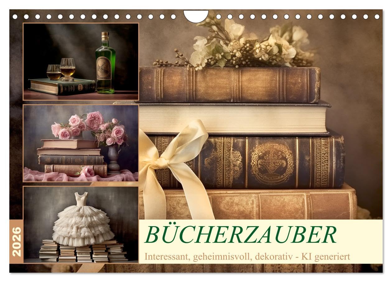 Bücherzauber (Wandkalender 2026 DIN A4 quer), CALVENDO Monatskalender Social Sciences