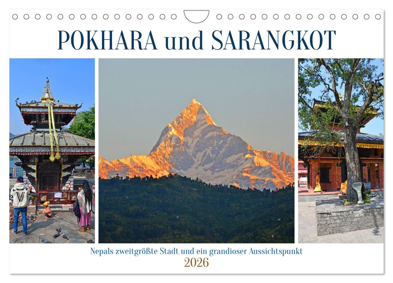POKHARA und SARANGKOT (Wandkalender 2026 DIN A4 quer), CALVENDO Monatskalender Leisure, Home & Garden