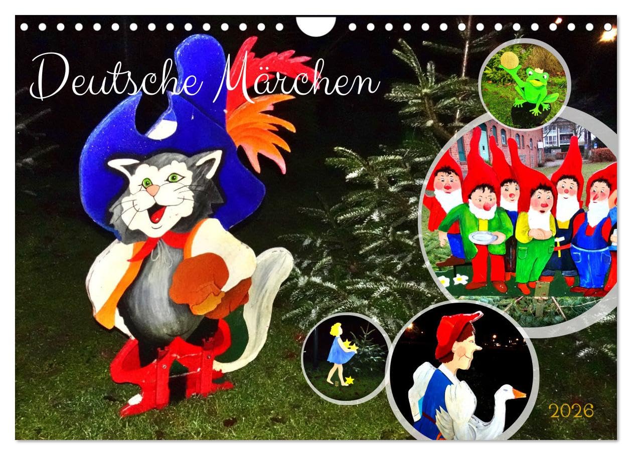 Deutsche Märchen (Wandkalender 2026 DIN A4 quer), CALVENDO Monatskalender Calendars
