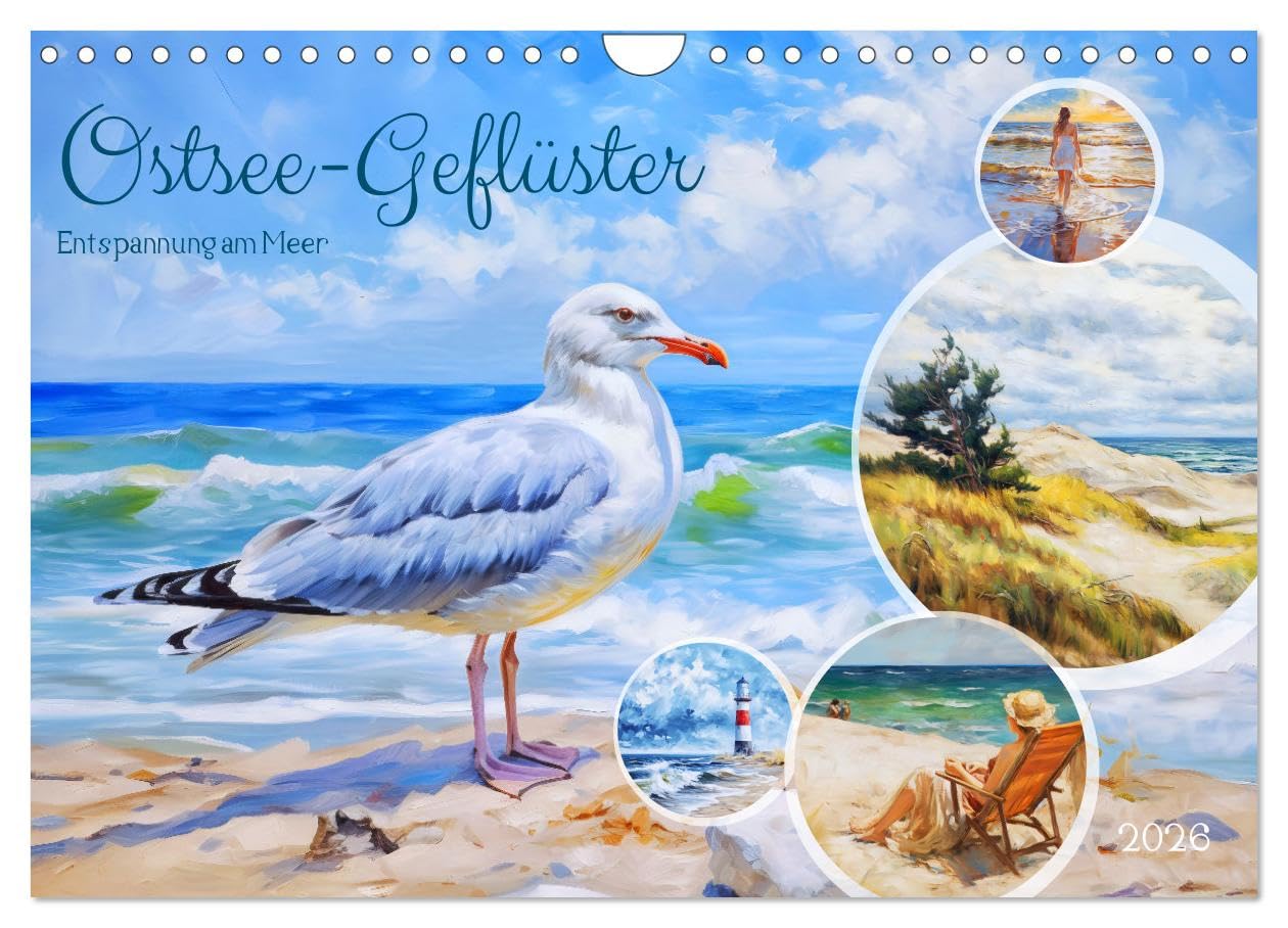 Ostsee-Geflüster - Entspannung am Meer (Wandkalender 2026 DIN A4 quer), CALVENDO Monatskalender Social Sciences